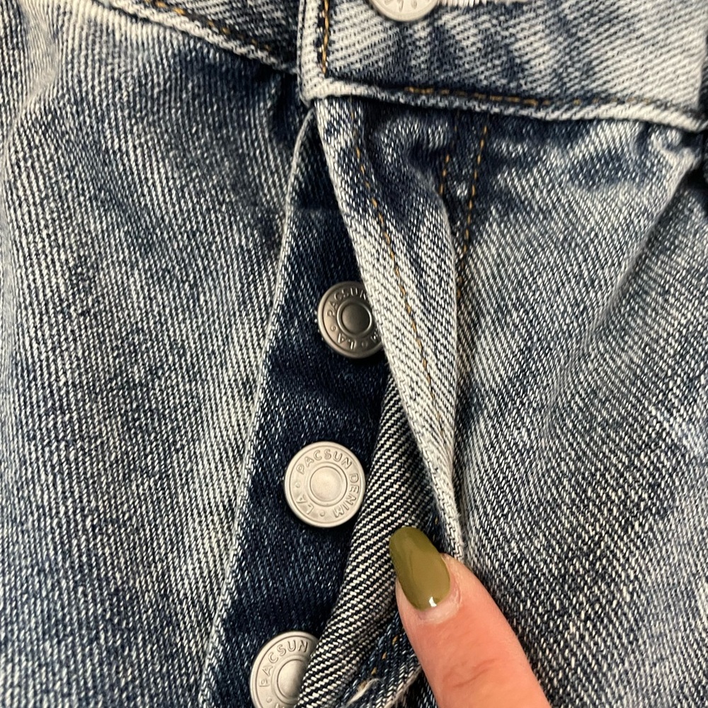 Pacsun Distressed High Rise Straight Leg Jeans - Picture 6 of 9